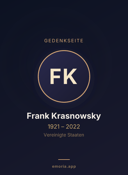 Gedenkportrait von Frank Krasnowsky