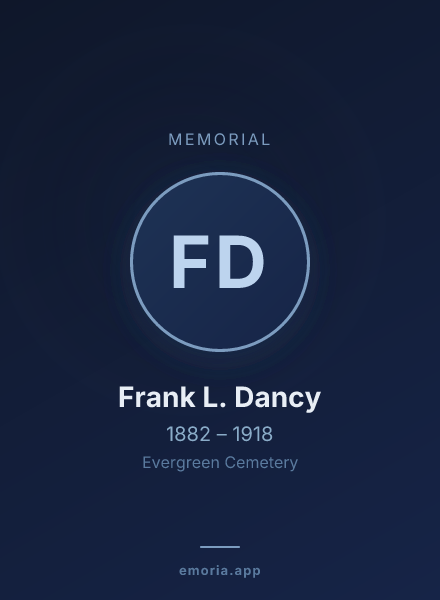 Memorial portrait of Frank L. Dancy