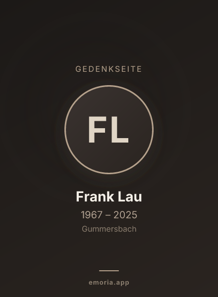 Gedenkportrait von Frank Lau