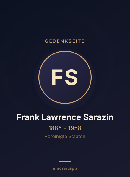 Gedenkportrait von Frank Lawrence Sarazin