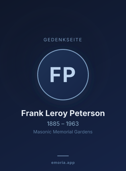 Gedenkportrait von Frank Leroy Peterson