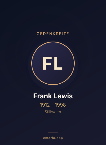 Gedenkportrait von Frank Lewis