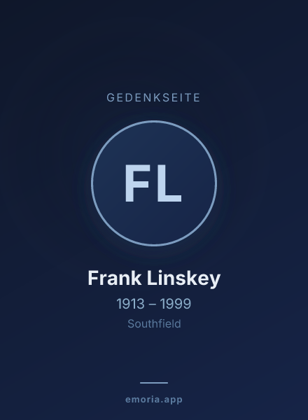 Gedenkportrait von Frank Linskey