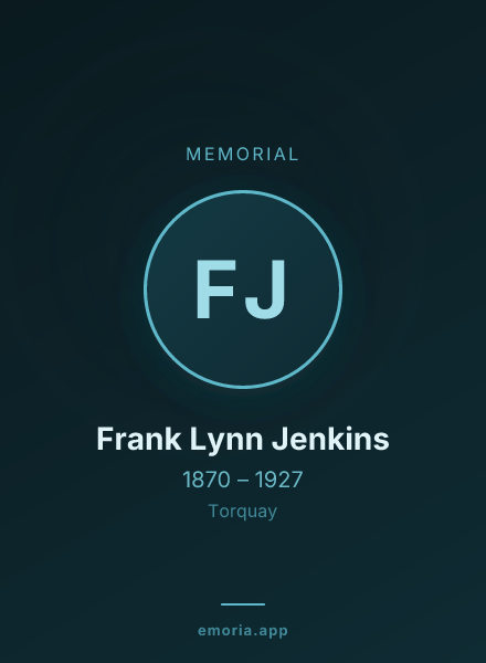Memorial portrait of Frank Lynn Jenkins