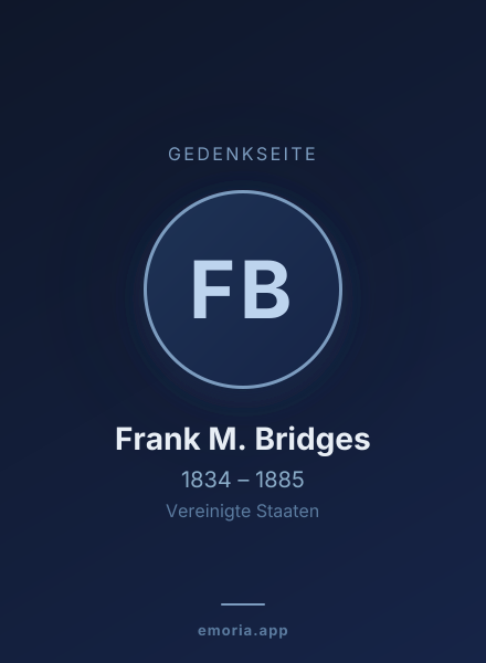 Gedenkportrait von Frank M. Bridges