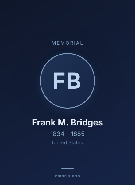 Memorial portrait of Frank M. Bridges