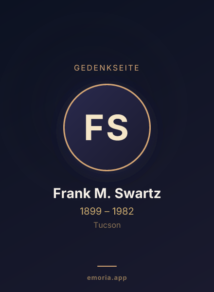 Gedenkportrait von Frank M. Swartz