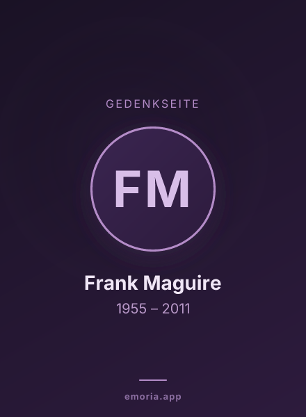 Gedenkportrait von Frank Maguire