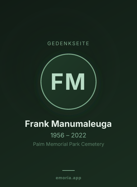 Gedenkportrait von Frank Manumaleuga