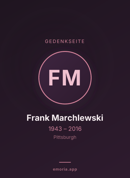 Gedenkportrait von Frank Marchlewski