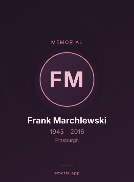 Memorial portrait of Frank Marchlewski