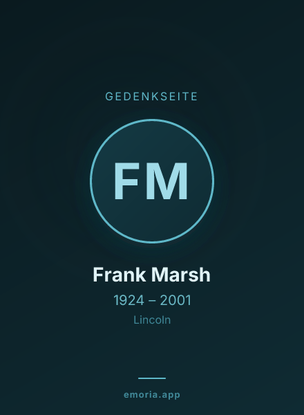 Gedenkportrait von Frank Marsh