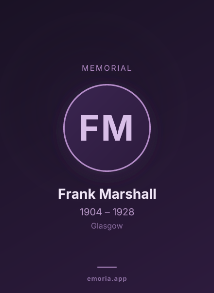 Memorial portrait of Frank Marshall