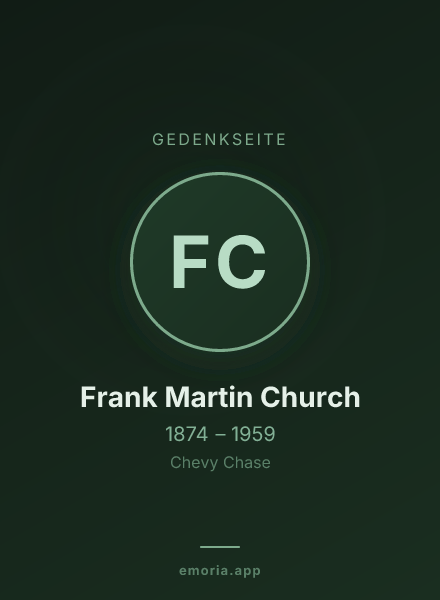 Gedenkportrait von Frank Martin Church