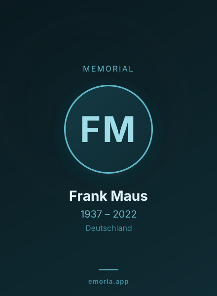 Memorial portrait of Frank Maus