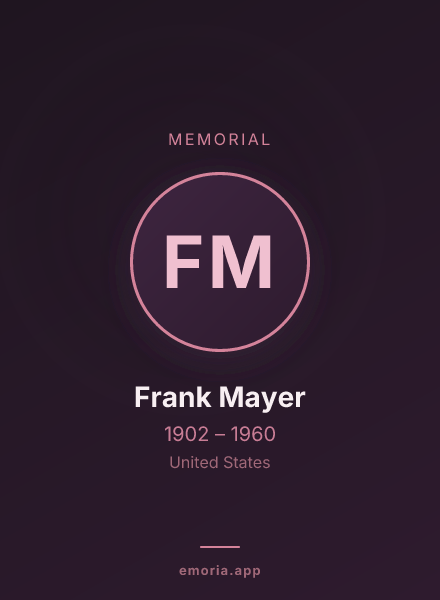 Memorial portrait of Frank Mayer