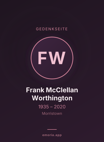 Gedenkportrait von Frank McClellan Worthington