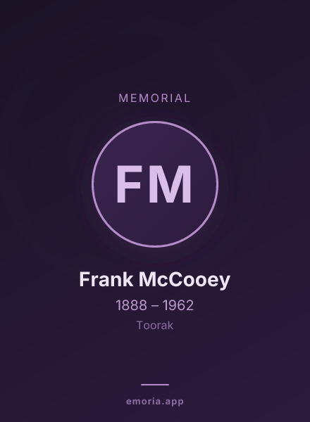 Memorial portrait of Frank McCooey