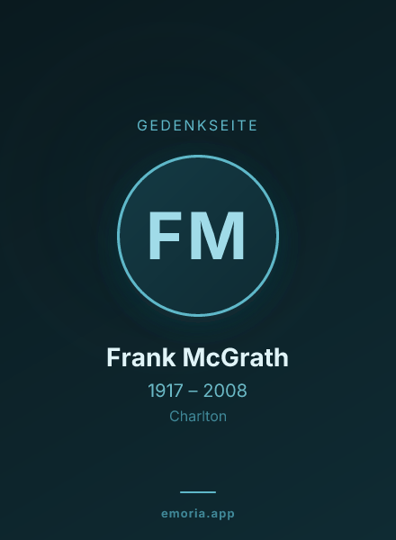 Gedenkportrait von Frank McGrath