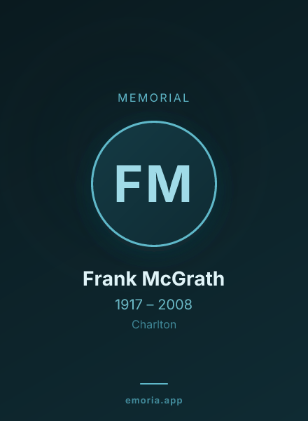 Memorial portrait of Frank McGrath
