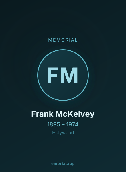 Memorial portrait of Frank McKelvey