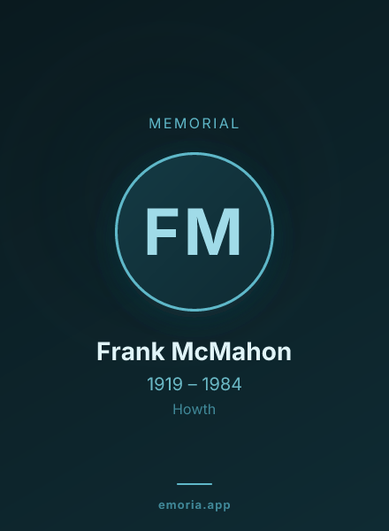Memorial portrait of Frank McMahon