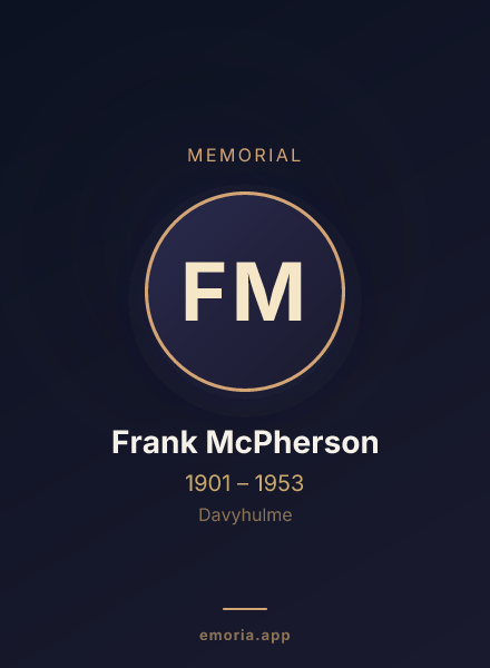 Memorial portrait of Frank McPherson