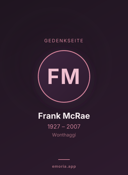 Gedenkportrait von Frank McRae