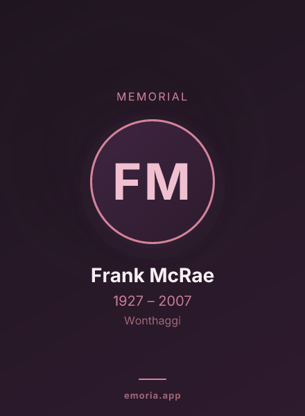 Memorial portrait of Frank McRae