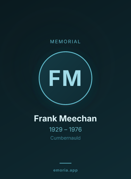 Memorial portrait of Frank Meechan