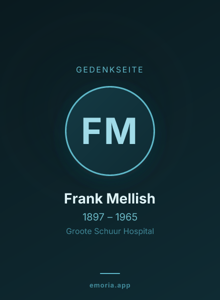 Gedenkportrait von Frank Mellish