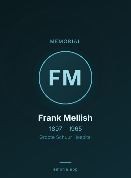 Memorial portrait of Frank Mellish
