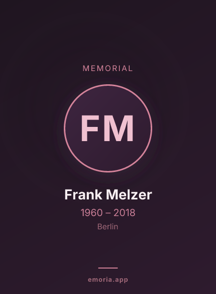 Memorial portrait of Frank Melzer