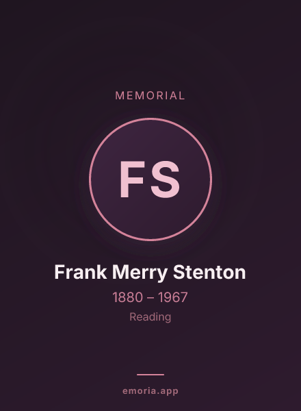 Memorial portrait of Frank Merry Stenton