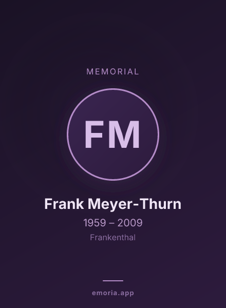 Memorial portrait of Frank Meyer-Thurn