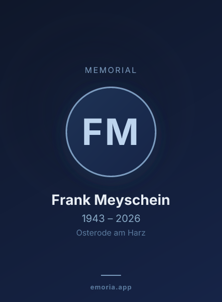 Memorial portrait of Frank Meyschein
