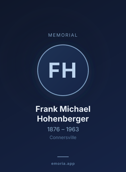 Memorial portrait of Frank Michael Hohenberger