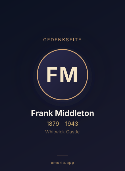 Gedenkportrait von Frank Middleton