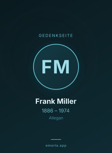 Gedenkportrait von Frank Miller
