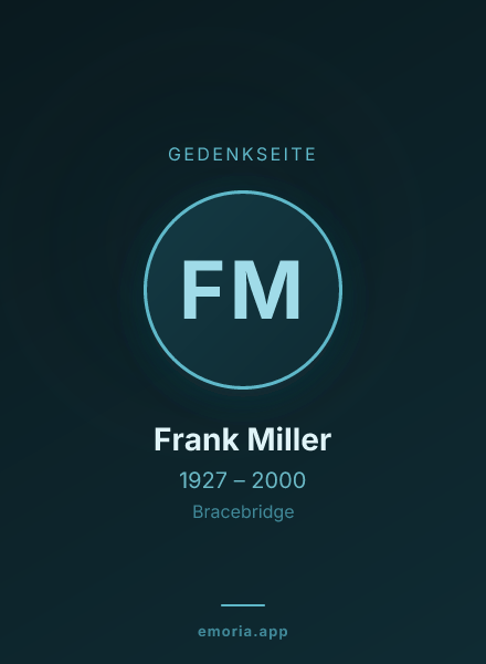 Gedenkportrait von Frank Miller