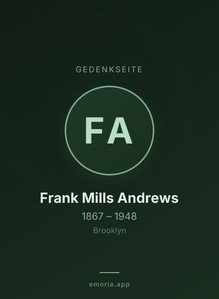 Gedenkportrait von Frank Mills Andrews