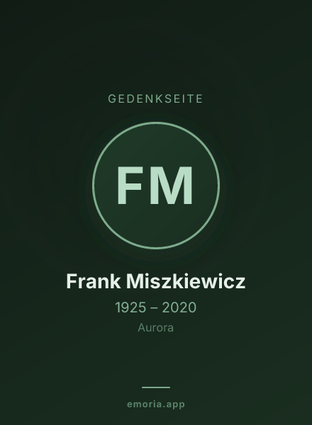 Gedenkportrait von Frank Miszkiewicz