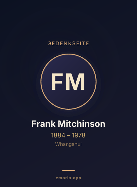 Gedenkportrait von Frank Mitchinson