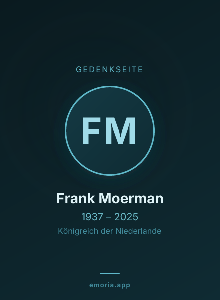 Gedenkportrait von Frank Moerman