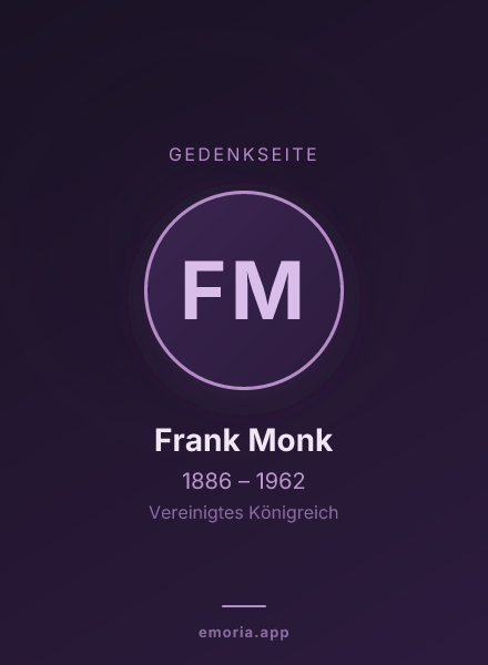 Gedenkportrait von Frank Monk