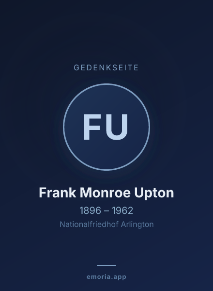 Gedenkportrait von Frank Monroe Upton