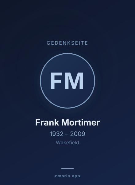Gedenkportrait von Frank Mortimer
