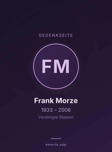 Gedenkportrait von Frank Morze