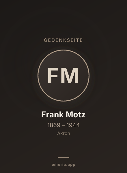 Gedenkportrait von Frank Motz