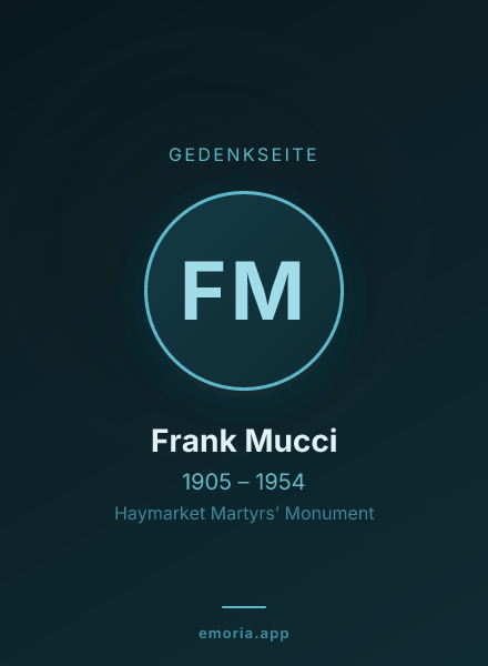 Gedenkportrait von Frank Mucci